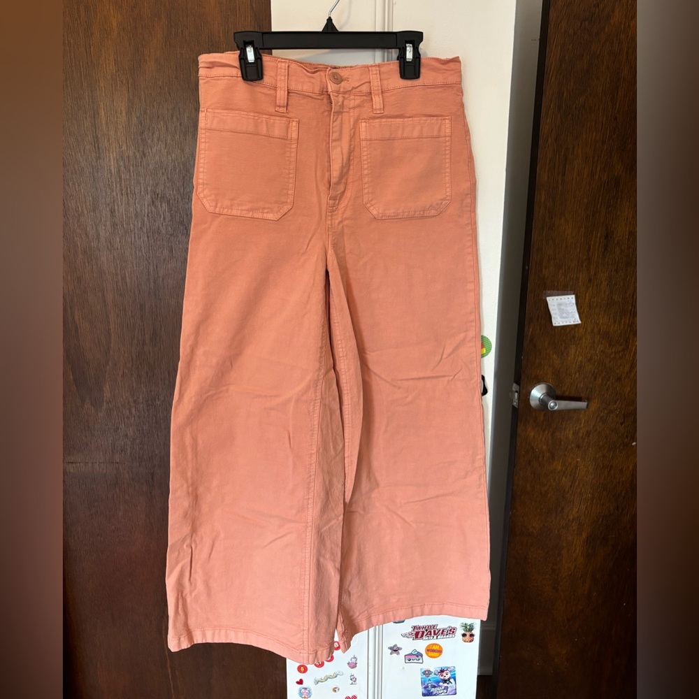Peach Wide-Leg Madewell Pants